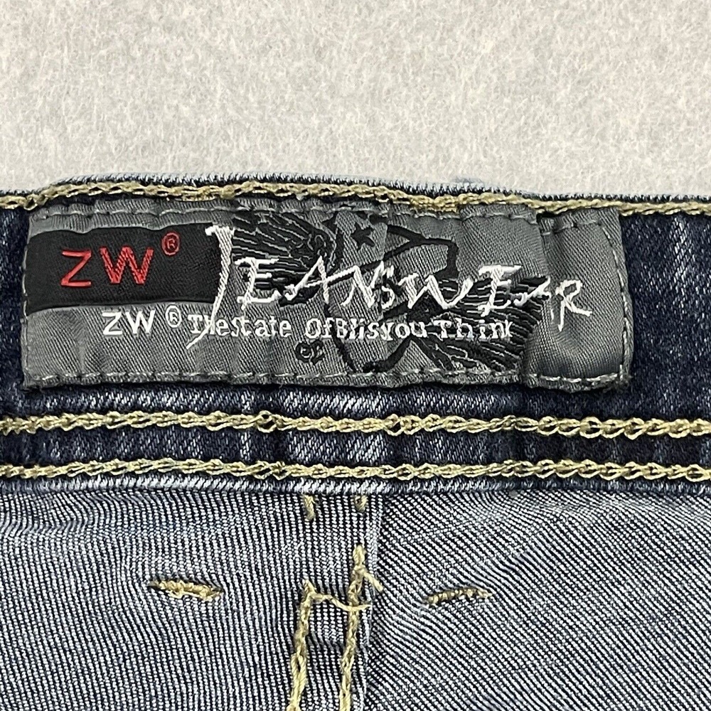 Zara Womens Jeans Wear Womens Size 34 Blue Straight Leg Dark Wash Denim - Picture 10 of 14